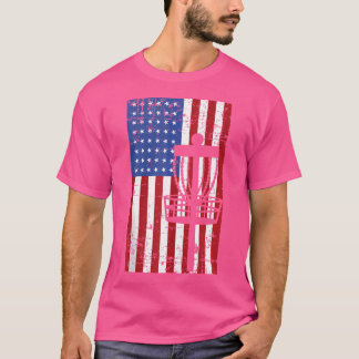 American Flagga Disk Golf T Shirt
