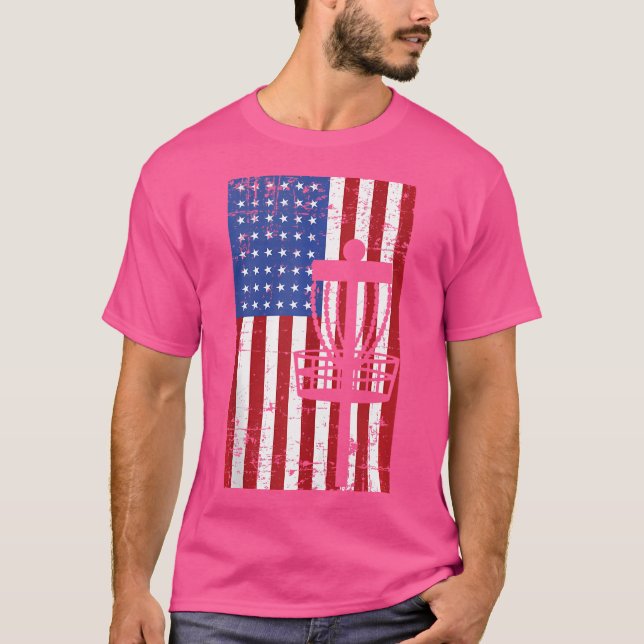 American Flagga Disk Golf T Shirt (Framsida)