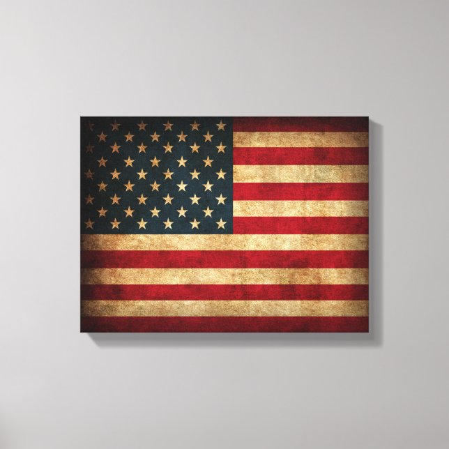 American Flagga Distress Canvas (Framsida)