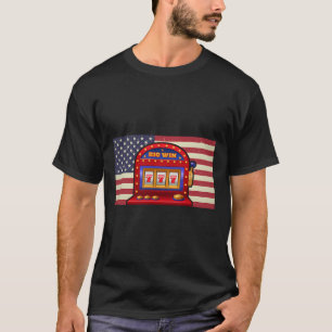American Flagga Distress Casino Slot Maskin 777 G T Shirt
