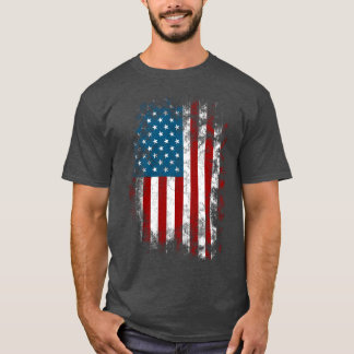 American Flagga Distress T Shirt