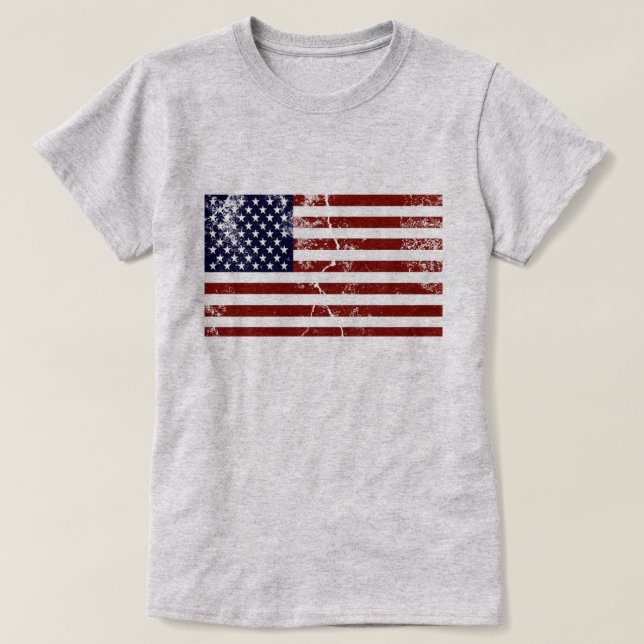 American Flagga Distress T-shirt (Design framsida)