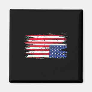 American Flagga Distress Upside Up Down Patriotic Magnet