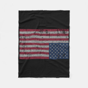 American Flagga Distress Upside Up Down United Sta Fleecefilt