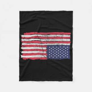 American Flagga Distress Upside Up Down United Sta Fleecefilt