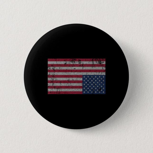 American Flagga Distress Upside Up Down United Sta Knapp (Framsida)