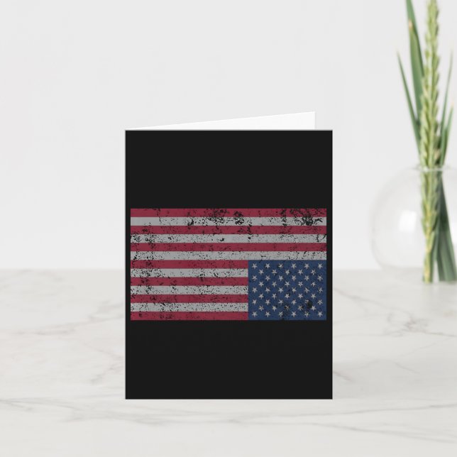 American Flagga Distress Upside Up Down United Sta Kort (Framsida)