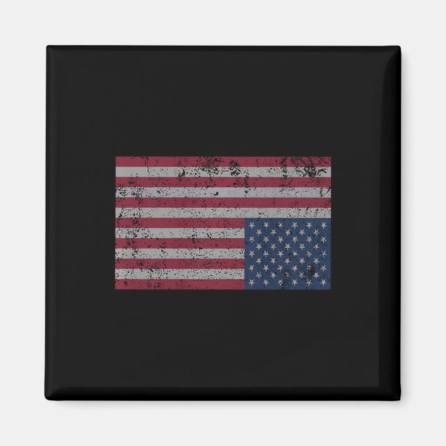 American Flagga Distress Upside Up Down United Sta Magnet (Framsidan)