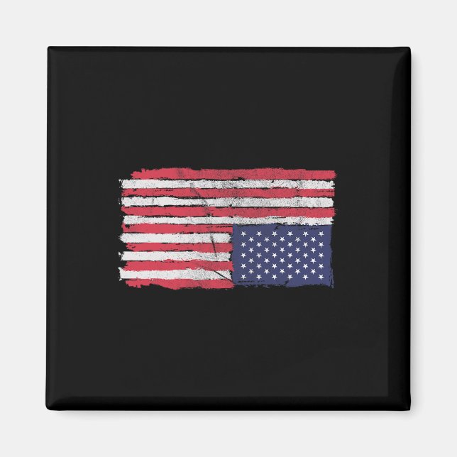 American Flagga Distress Upside Up Down United Sta Magnet (Framsidan)
