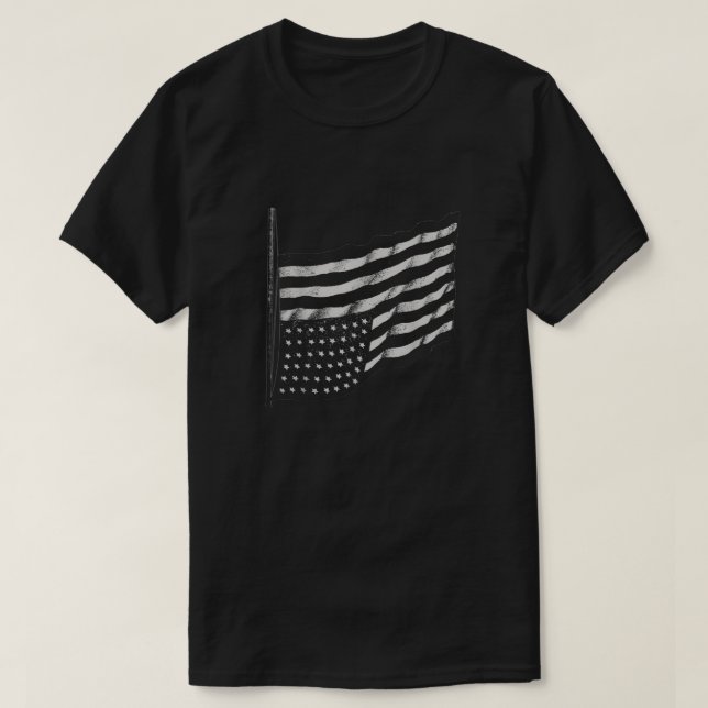 American Flagga Distress Upside Up Down United Sta T Shirt (Design framsida)