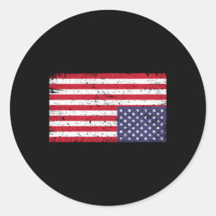 American Flagga Distressd Upside Down United State Runt Klistermärke