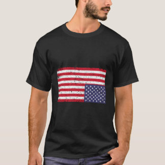 American Flagga Distressd Upside Down United State T Shirt