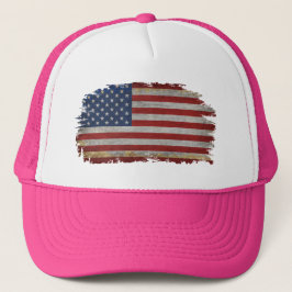 AMERICAN FLAGGA DISTRESSED PATRIOTIC GIFT-Shirt Tr Keps