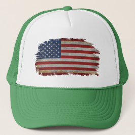 AMERICAN FLAGGA DISTRESSED PATRIOTIC GIFT-Shirt Tr Keps