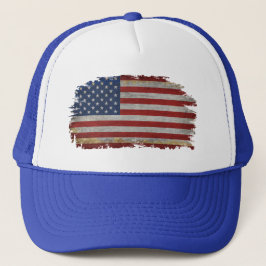 AMERICAN FLAGGA DISTRESSED PATRIOTIC GIFT-Shirt Tr Keps