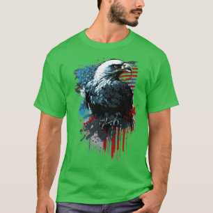 American Flagga Eagle Abstract Design 1 T Shirt
