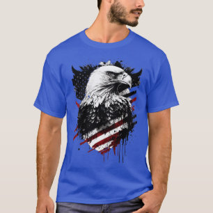 American Flagga Eagle Abstract Design T Shirt