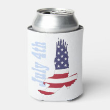 American Flagga & Eagle Can Cooler, 4 juli