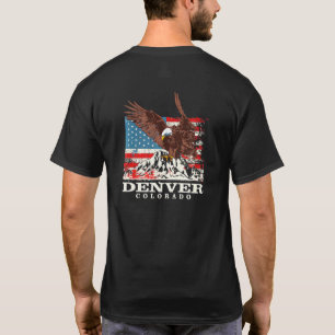 American Flagga Eagle Denver Patriotic Colorado Pa T Shirt
