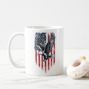 American Flagga & Eagle Gift - Patriotic Far's Kaffemugg