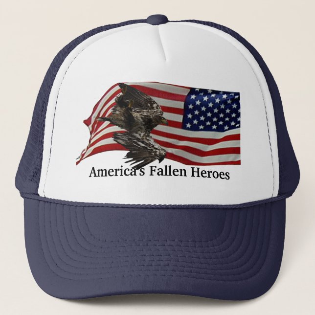 AmerIcan Flagga & Eagle Hats Truckerkeps (Framsida)