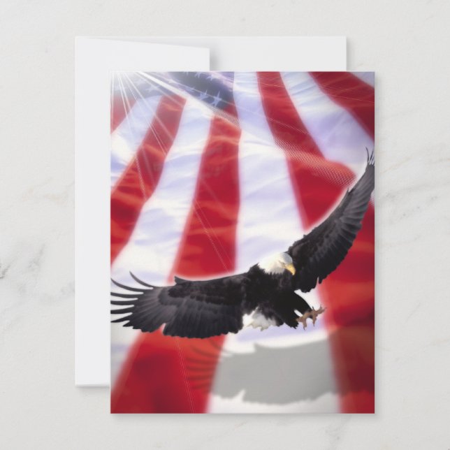 American Flagga & Eagle-inbjudan Inbjudningar (Framsida)
