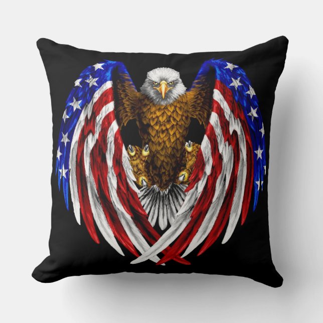 American Flagga Eagle Kudde (Framsida)