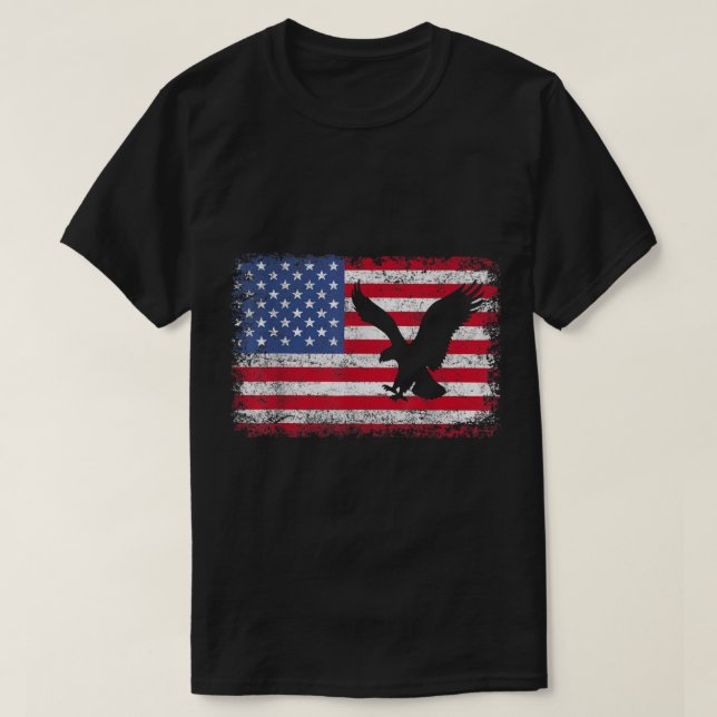 American Flagga Eagle T Shirt (Design framsida)