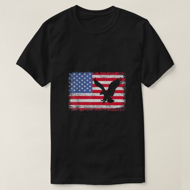 American Flagga Eagle T Shirt (Design framsida)