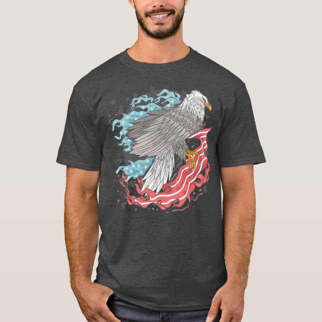 American Flagga Eagle T Shirt (Framsida)