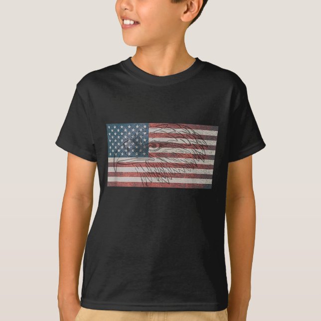 American Flagga Eagle USA T Shirt (Framsida)