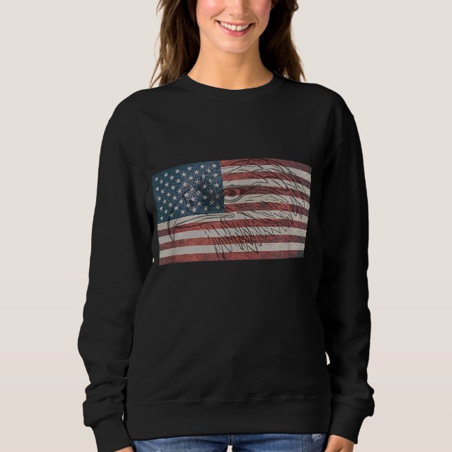American Flagga Eagle USA T Shirt (Framsida)