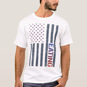 American Flagga Eating T Shirt