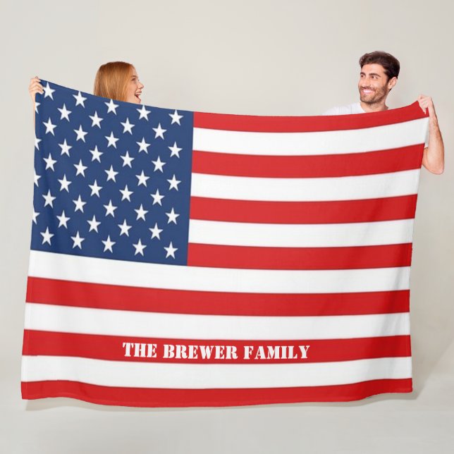 American Flagga ece Blanket Fleecefilt (På plats)