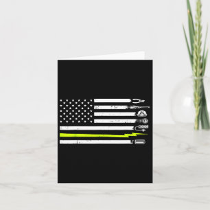 American Flagga Electrician Verktyg For Electricia Kort
