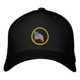 American Flagga Embroized Hat Broderad Keps