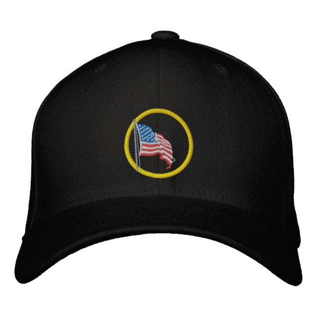 American Flagga Embroized Hat Broderad Keps (Framsida)