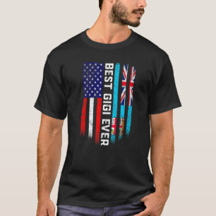 American Flagga & Fiji Flagga Best Gigi All Family T Shirt