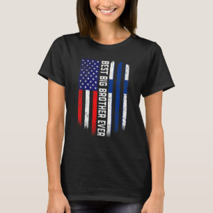 American Flagga & Finland Flagga Best Big Brother  T Shirt