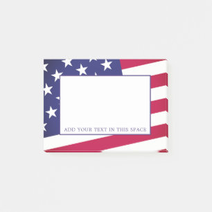 American Flagga - Fira USA - 4 juli Anpassningsbar Post-it Block