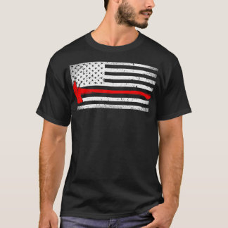 American Flagga Fire Fighter Red Ax Gifts for Fire T Shirt