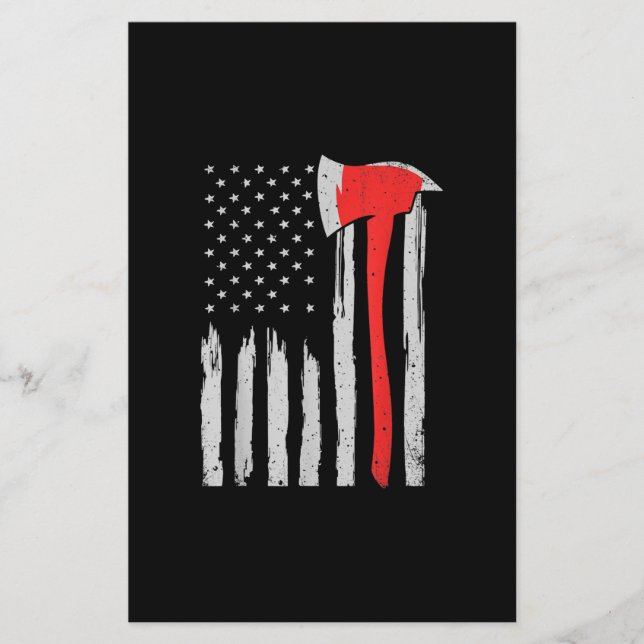 American Flagga Firefighter Red Firefighter Flygblad (Framsidan)