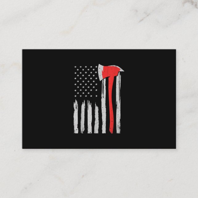 American Flagga Firefighter Red Firefighter Visitkort (Framsida)