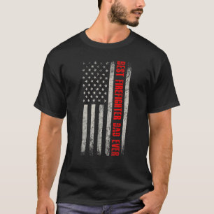 American Flagga Fireman Best Firefighter Pappa All T Shirt