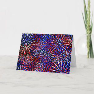 American Flagga Fireworks Design Tack Kort