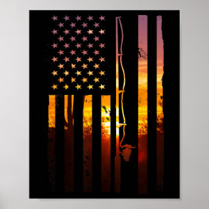 American Flagga Fish Fisher Fisherman Funny B Fish Poster
