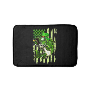 American Flagga Fishing St Patrick s Day Irish Luc Badrumsmatta