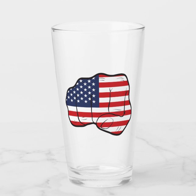 American Flagga Fist Glaskopp (Framsida)