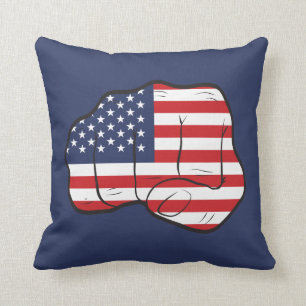 American Flagga Fist Kudde