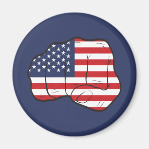 American Flagga Fist Magnet